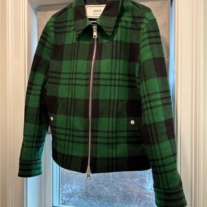 Ami Green and Black Plaid Jacket